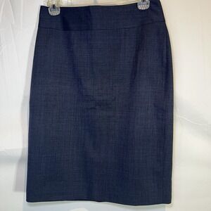 Banana Republic Navy Skirt Womens Size 2 Blue Straight Pencil‎ Professional